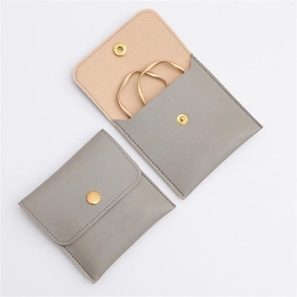 Leather Packaging Bag Set Flip-Top Paper Jewelry Box