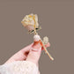 Sweet Flower Shape Lapel Pin Inlaid Shiny Rhinestones Brooches All-match Versatile Corsage Accessories