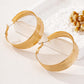 A Pair of Women's Earrings, Simple and Fashionable Brushed Craft Earrings, Suitable for Daily Wear and Vacation