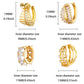 Zircon Geometric Snake Earrings for Women Multi Layered Gold Color Small Hoop Earrings Fashion Ear Piercing Wedding Jewelry