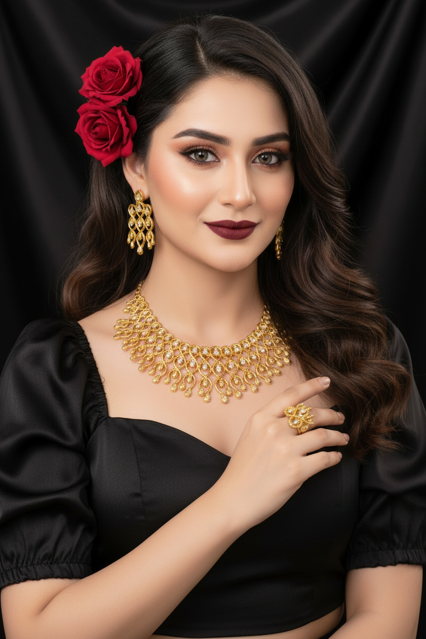 Zenat Bridal Dubai 24K Gold Plated Jewelry Set