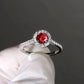 2025 New Elegant Red Corundum Ring with Extra Large Zircon Fashion Party Jewelry Flower Dove Egg Shining First