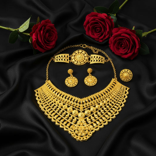Zenat Luxury Indian style Jewelry Sets 24K Golden