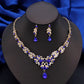 Fashion Choker Necklace Sets for Women Bridal Jewelry Sets Party Prom Wedding Earrings Costume Accessories