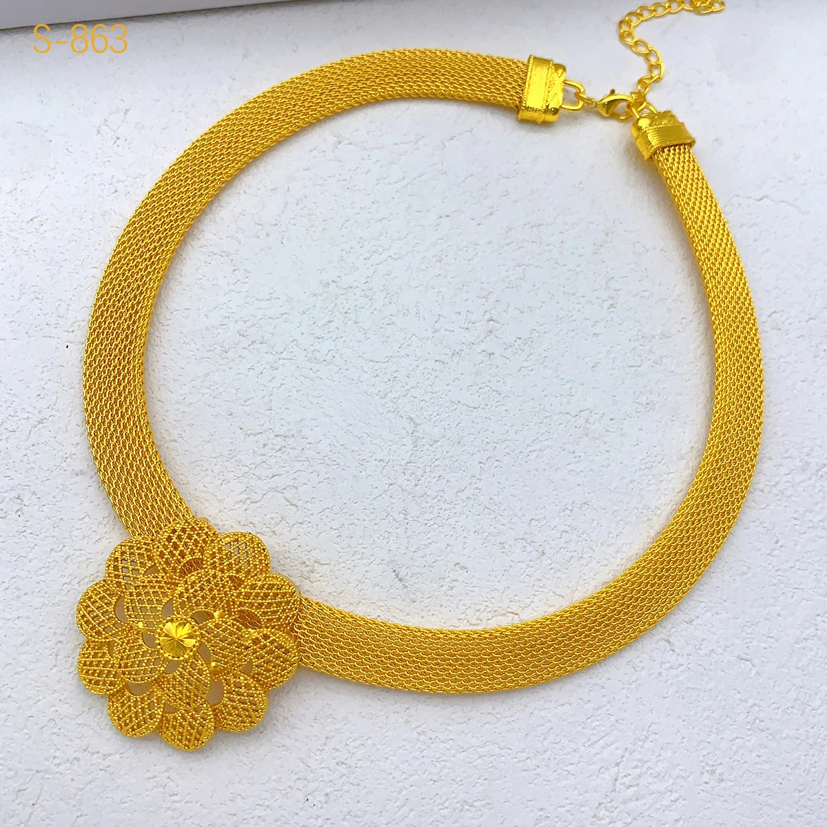 XUHUANG Luxury Flower Necklace Sets For Women Wedding Dubai Gold Plated African Jewelry Set Indian Jewellery Anniversary Gifts