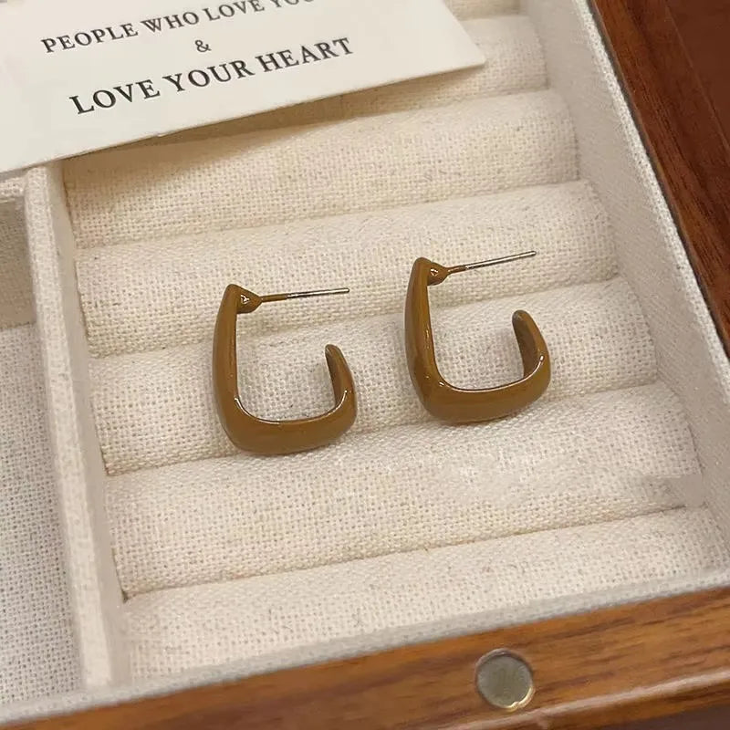 New Brown Color Women Hanging Earrings Beer Bottle Pendants Drop Earrings Square Earrings Fashion Jewelry pendientes mujer