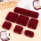 Flocking Gold Buckle Jewelry Box Red Velvet