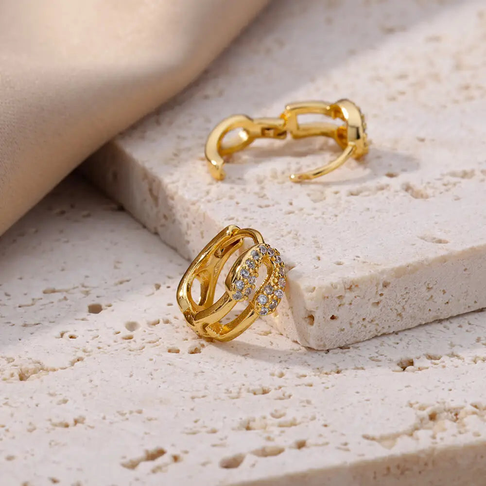 Stainless Steel Evil Eye Earrings for Women 2024 Trend Gold Color Round Circle Hoop Earrings Luxury Wedding Jewelry aretes