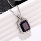 2025 Gorgeous White/Green/Purple/Pink Cubic Zirconia Women Necklace Simple and Elegant Design Female Wedding Trendy Jewelry