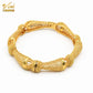 XUHUANG Dubai African Luxury Gold Color Bangles 24K Jewelry Engagement For Women Bridal Wedding Bracelets Trend Jewellery Gifts