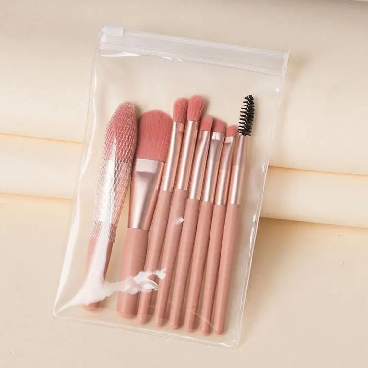 8PCS Portable Makeup Brush Set Soft Makeup Concealer Brush Blush Loose Powder Eye Shadow Foundation Brush Beauty Tools