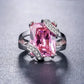 Gorgeous Sparkling Crystal Zircon Design Ring for Women, Exquisite and High-end Accessories  Women's Temperament Jewelry