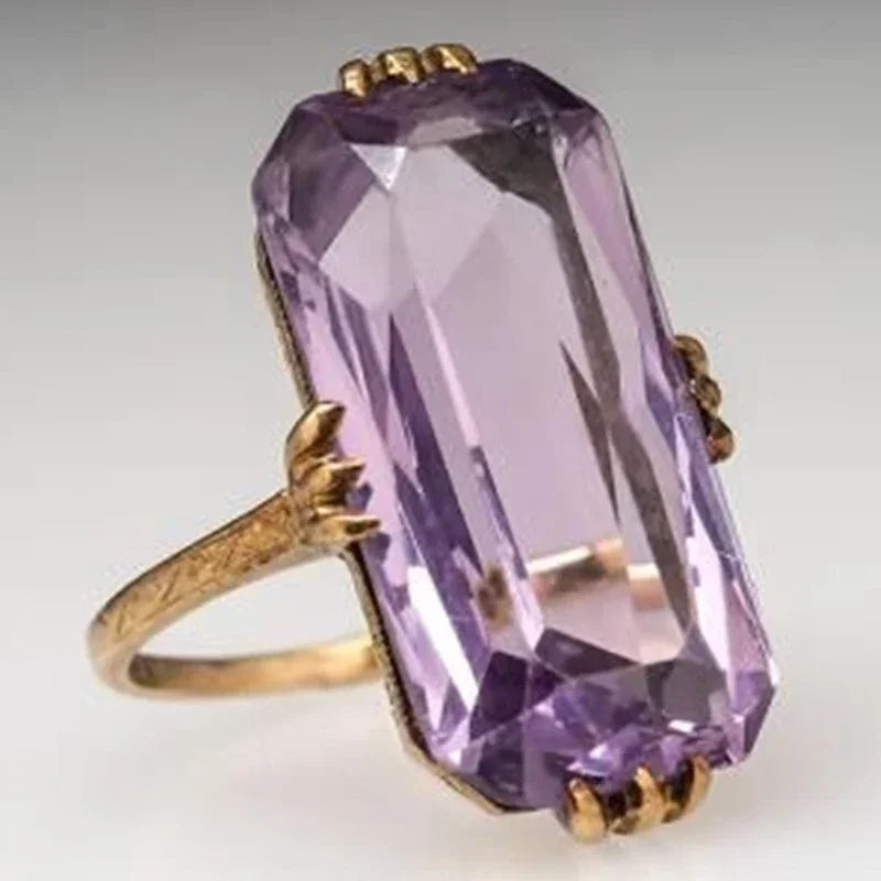 Gorgeous Sparkling Crystal Zircon Design Ring for Women, Exquisite and High-end Accessories  Women's Temperament Jewelry