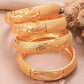 Ethiopian Gold Color Bangles for Women African Jewelry Habesha Middle East Girl Wedding bracelets Gift