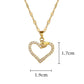 Trendy Heart Stainless Steel Zirconia Necklaces For Women Girls Love Gold Color Metal Necklace Party Birthday Daily Jewelry