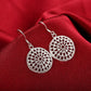 Charms 925 Sterling Silver Pretty Round shape earrings for Women fashion wedding party Jewelry Christmas Gifts