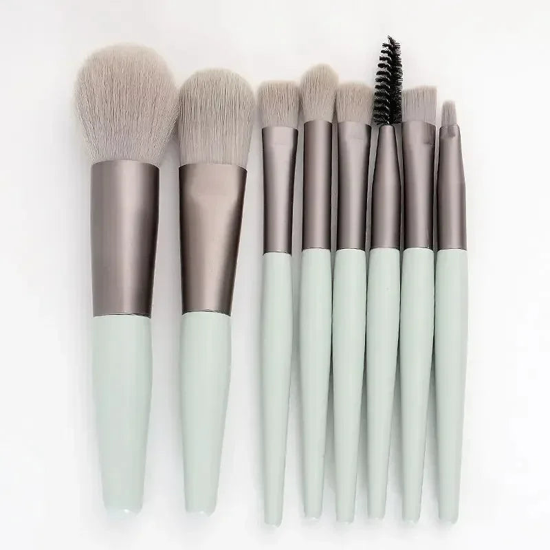 8PCS Portable Makeup Brush Set Soft Makeup Concealer Brush Blush Loose Powder Eye Shadow Foundation Brush Beauty Tools