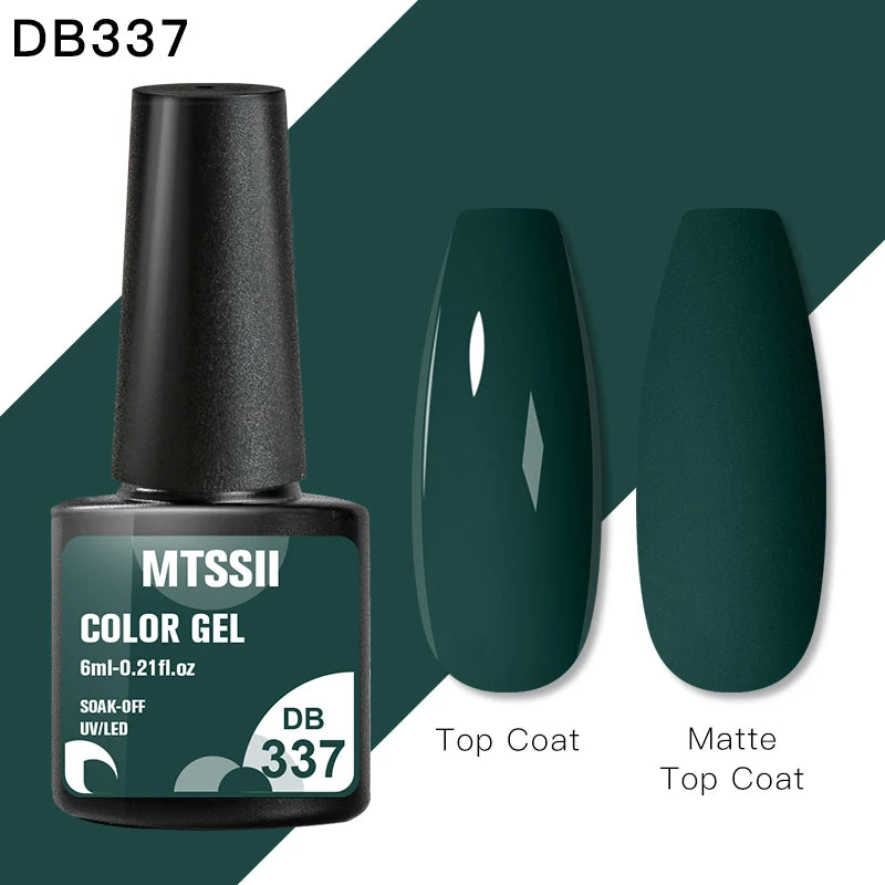 Mtssii 6ML Reflective Gel Nail Polish Shiny 14 Colors Semi-permanent UV Gel varnish Hybrid Nail Polish for Nail Art Manicure
