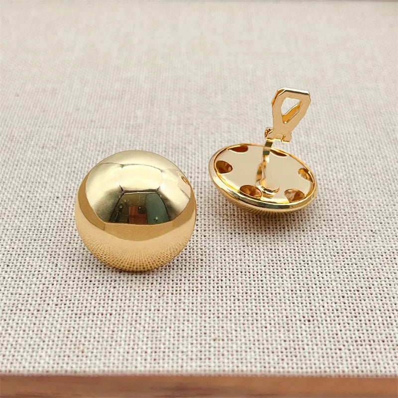 Golden Fashion Metallic Woven Stylish Clip on Earrings Temperament Irregular Geometric Ear Cuff Clips Non Pierced Ears Jewelry