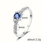 2025 New Blue Cube Zircon Attends Banquet Ring Fashionable, Elegant, High End Women's Bridal Luxury Inlaid Jewelry Accessories