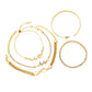5Pcs Trendy Gold Color Bracelet Set For Women Tulip Butterfly Heart Infinity Charm Tennis Chain Bangle Female Party Jewelry