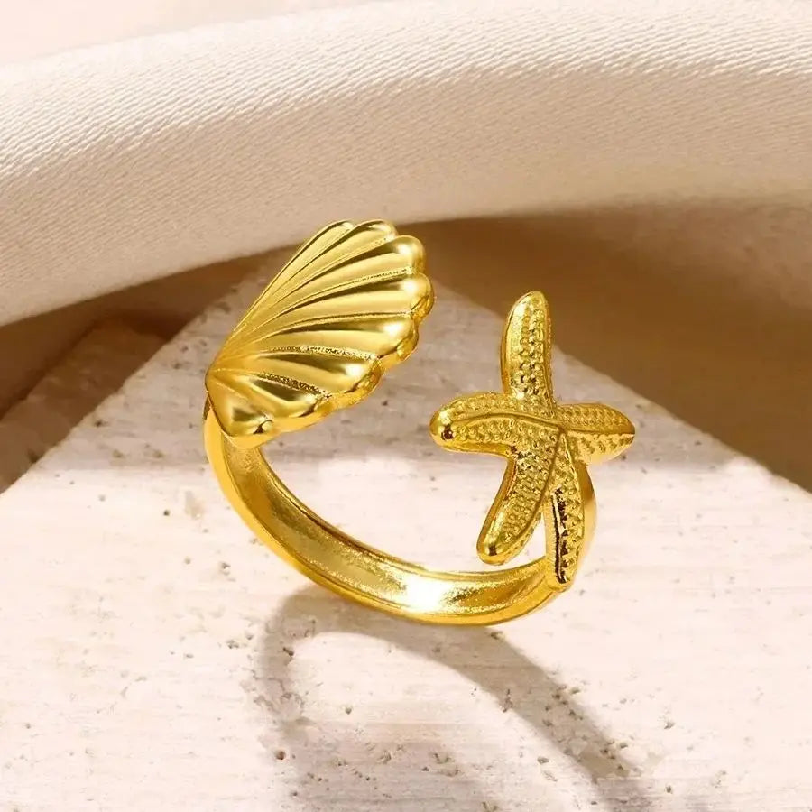 Fashion Zircon Heart Rings for Women Stainless Steel Gold Color Adjustable Wedding Couple Ring Aesthetic Jewelry bague femme