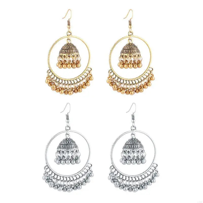 2025 New Retro Tassel Drop Earrings Jhumka Indian Ethnic Dangling Earrings for Women