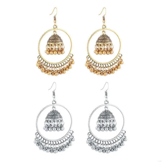 2025 New Retro Tassel Drop Earrings Jhumka Indian Ethnic Dangling Earrings for Women