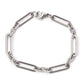 1PC 304 Stainless Steel Punk Style Bracelets Silver Color Wide Connector Chain Bracelet for Man Women Fashion Jewelry 19cm long