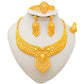 Dubai 24K Golden Plated Jewelry Set African Women's Banquet Wedding Necklace Set