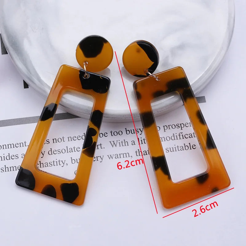 New Brown Color Women Hanging Earrings Beer Bottle Pendants Drop Earrings Square Earrings Fashion Jewelry pendientes mujer