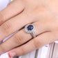 2025 Luxury Prong Setting-Rings For Women With Deep Blue Zircon Stone Anniversary Gift   Wife Micro Paved Middle