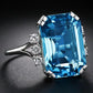 Gorgeous Sparkling Crystal Zircon Design Ring for Women, Exquisite and High-end Accessories  Women's Temperament Jewelry