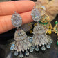 New Indian Jhumka Jhumki National Personality Style Bell Colorful Cubic Zirconia Tassel Earrings Women Jewelry Bohemian Earrings