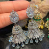 New Indian Jhumka Jhumki National Personality Style Bell Colorful Cubic Zirconia Tassel Earrings Women Jewelry Bohemian Earrings