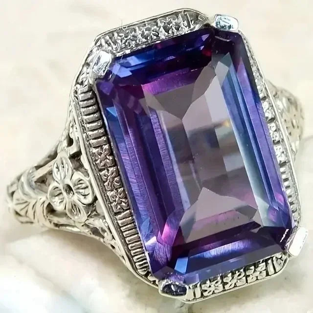 Gorgeous Sparkling Crystal Zircon Design Ring for Women, Exquisite and High-end Accessories  Women's Temperament Jewelry