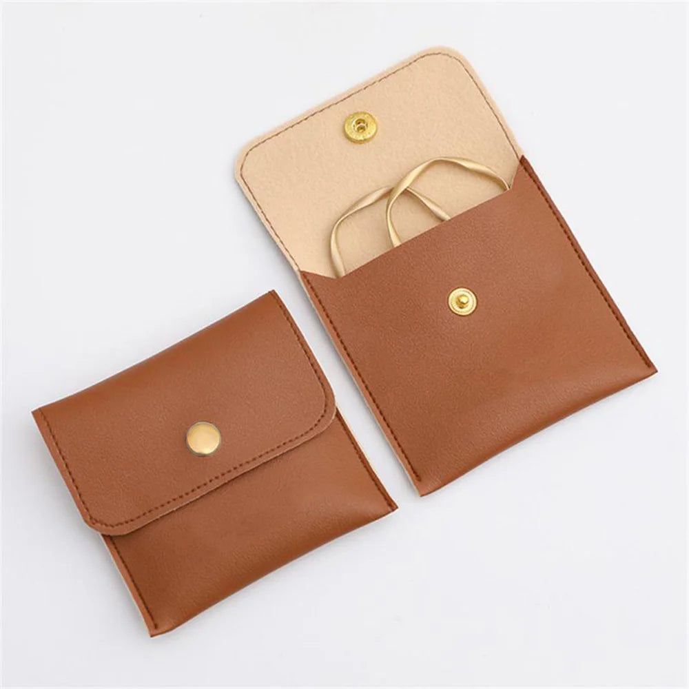 Leather Packaging Bag Set Flip-Top Paper Jewelry Box