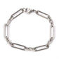 1PC 304 Stainless Steel Punk Style Bracelets Silver Color Wide Connector Chain Bracelet for Man Women Fashion Jewelry 19cm long