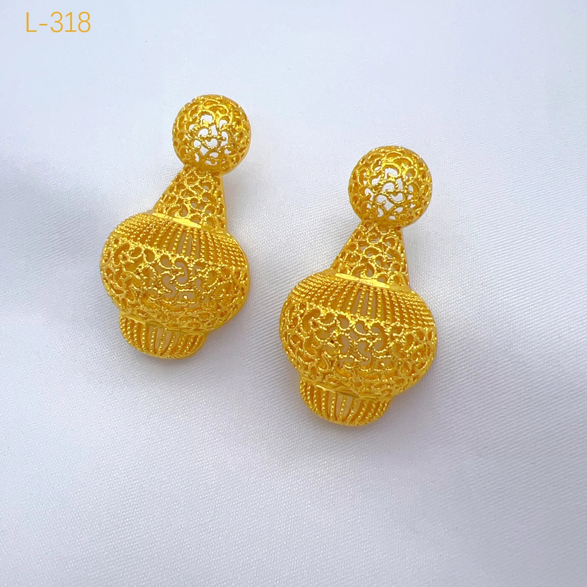 XUHUANG Dubai 24K Gold Color Necklace Earring Jewelry Set For Women Arabic Ethiopian Nigerian Banquet Wedding Party Copper Gifts