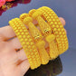 XUHUANG Dubai African Luxury Gold Color Bangles 24K Jewelry Engagement For Women Bridal Wedding Bracelets Trend Jewellery Gifts