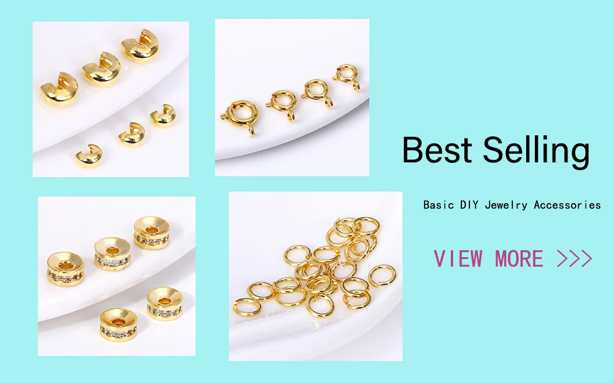Trendy Earrings Accessories 18K Gold Plated Metal Round Earwires Earring Fasteners Hooks For DIY Women Ear Jewelry Making