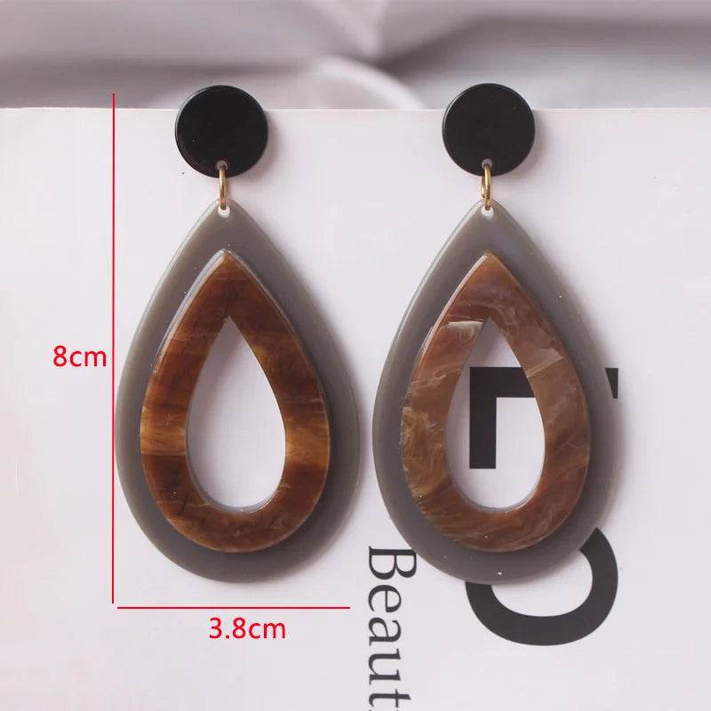 New Brown Color Women Hanging Earrings Beer Bottle Pendants Drop Earrings Square Earrings Fashion Jewelry pendientes mujer
