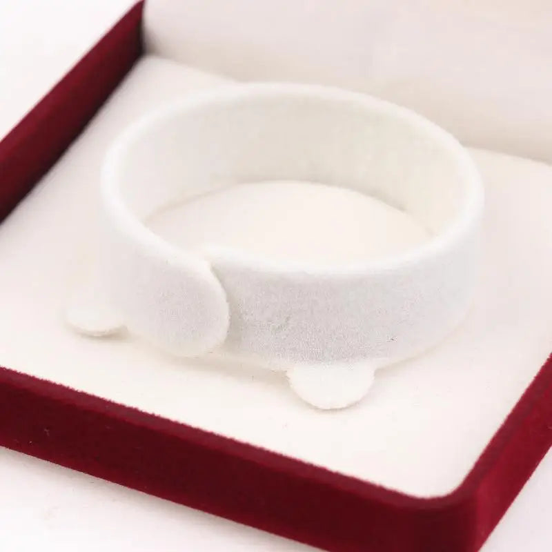 Flocking Gold Buckle Jewelry Box Red Velvet