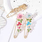 Exquisite Rhinestone Flower Brooches Leaf Metal Lapel Pins Women Clothes Jewelry Accessories