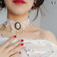 New Sexy Gothic Chokers Crystal Black Lace Neck Choker Necklace Vintage Victorian Women Chocker Steampunk Jewelry