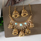 Luxury Retro Indian Jewelry Set Earring/Necklace Bijoux Wedding Jewelry Hangers Ethnic Carved Jhumka Earrings