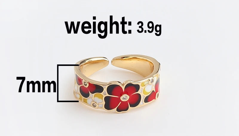 2025 New Rings For Women Creative Handmade Enamel Craft Women's Rings Women's Party Jewelry Epoxy Craft Womens Rings