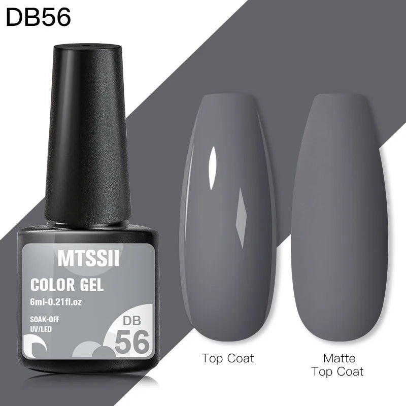 Mtssii 6ML Reflective Gel Nail Polish Shiny 14 Colors Semi-permanent UV Gel varnish Hybrid Nail Polish for Nail Art Manicure