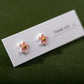 Handmade Multicolor Ceramic Flower Earrings With Stainless Steel Pin - Trendy And Eye-catching Jewelry Z638