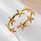 316L Stainless Steel Shell Starfish Bangles for Women Fashion Gold Silver Color Cuff Bangle Bracelet Femme Aesthetic Jewelry